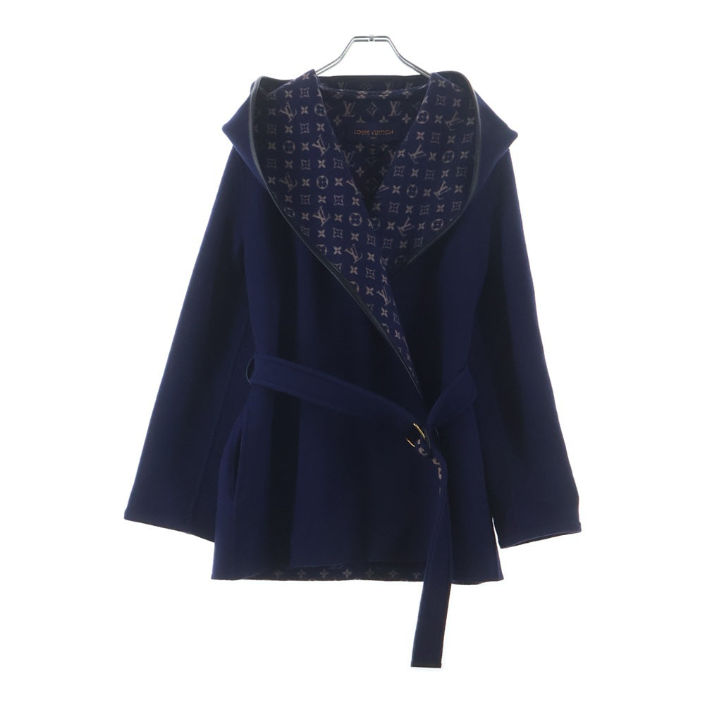 LOUIS VUITTON(ルイヴィトン) シグネチャー ウール ダブルフェイス モノグラム ラップコート ネイビー レディース RW221WQWEFMCO24
