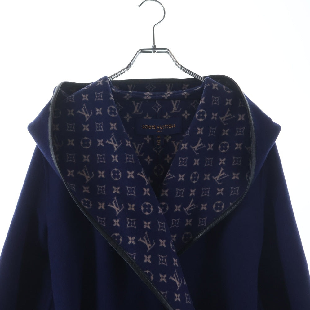 LOUIS VUITTON(ルイヴィトン) シグネチャー ウール ダブルフェイス モノグラム ラップコート ネイビー レディース RW221WQWEFMCO24