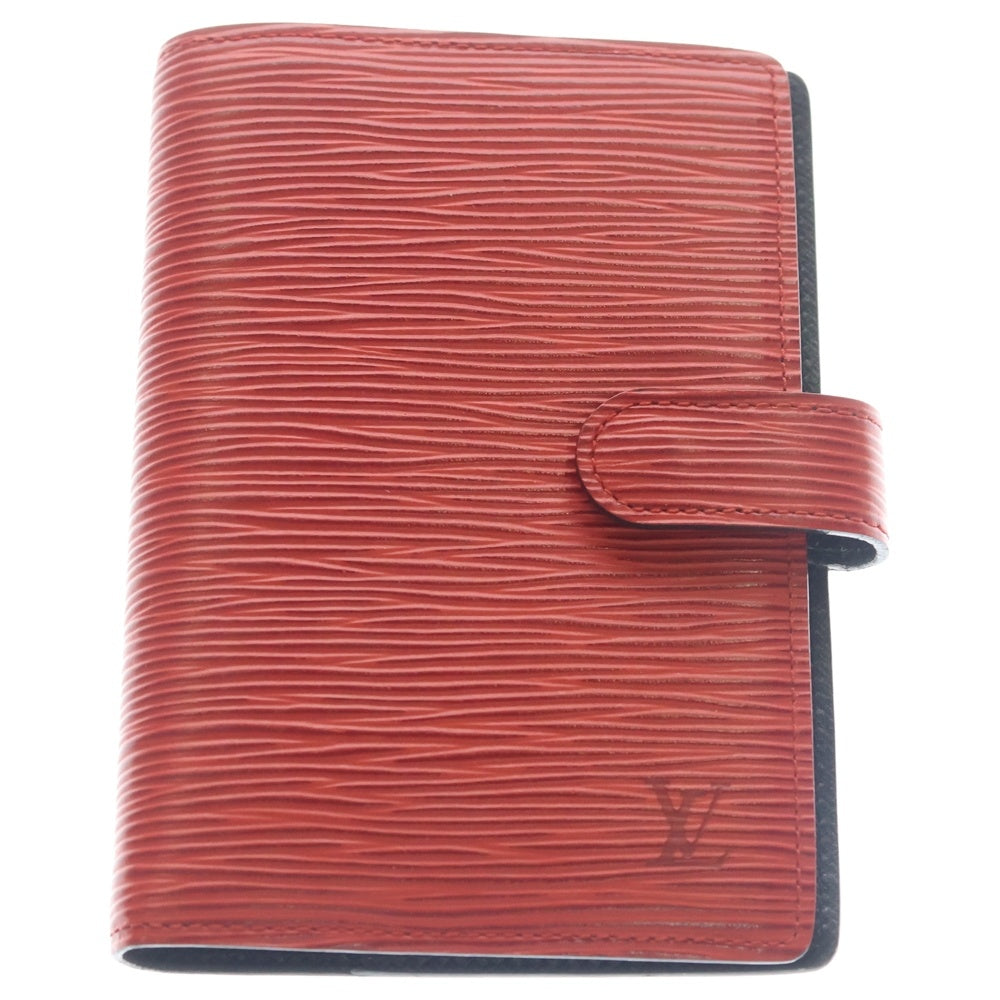 LOUIS VUITTON(ルイヴィトン) エピ アジェンダPM バインダー 手帳カバー ブックカバー レッド レザー R20057 ゴールド金具 レディース