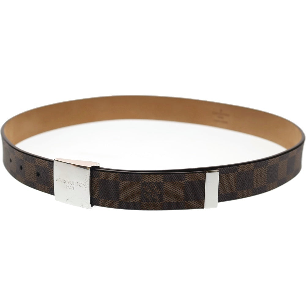 LOUIS VUITTON(ルイヴィトン) ダミエ サンチュール キャレ ベルト ブラウン M6881U シルバー金具