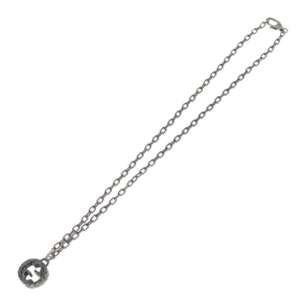 GUCCI(グッチ) インターロッキングG ネックレス ペンダント チェーン シルバー