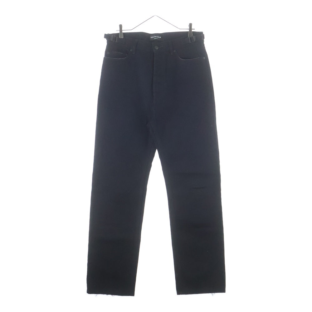 BALENCIAGA ブラック ストレートデニム BALENCIAGA(バレンシアガ) ボタンフライ ストレート デニムパンツ