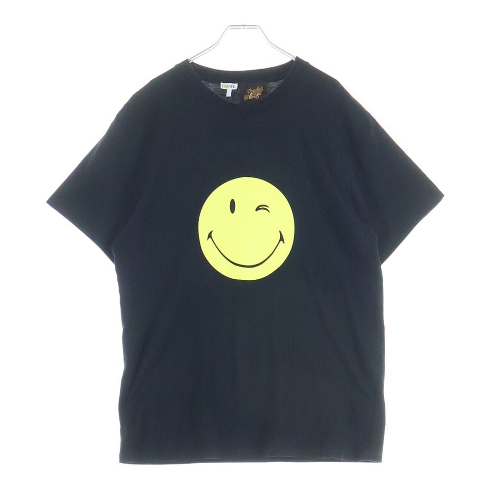 LOEWE(ロエベ) スマイルフロントプリント 半袖Tシャツ ブラック