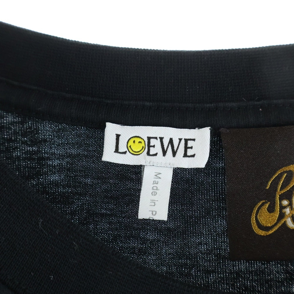 LOEWE(ロエベ) スマイルフロントプリント 半袖Tシャツ ブラック