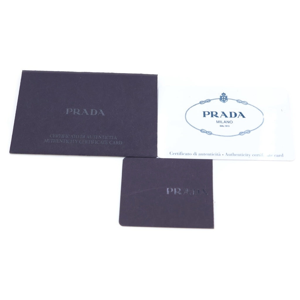 PRADA(プラダ) トライアングルロゴ ブリック ショルダーバッグ シルバー レザー 2VH070 シルバー金具