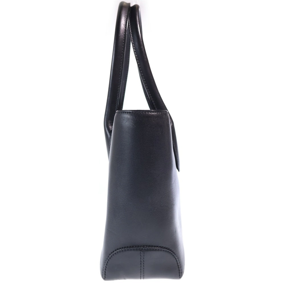 TOD'S(トッズ) レザー ハンド トートバッグ シルバー金具 ブラック