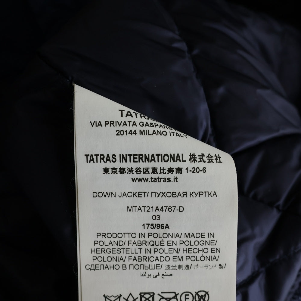 TATRAS(タトラス) TORON ナイロン ジップアップ ダウン ボンバージャケット ブルゾン ネイビー MTAT21A4767-D