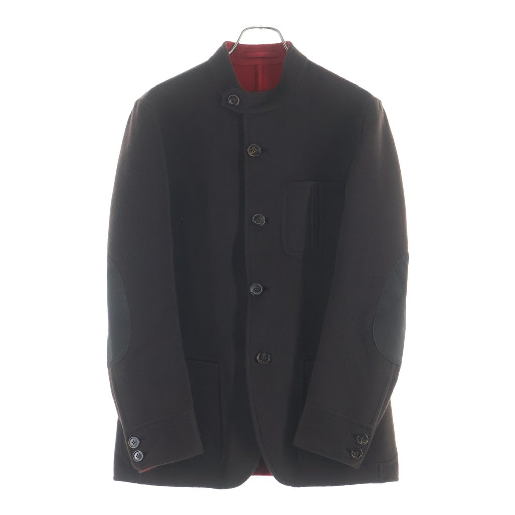 Berluti(ベルルッティ) FORESTIERE フォレスティエール スエードレザー エルボーパッチ カシミヤ スタンドカラー ジャケット ブラウン