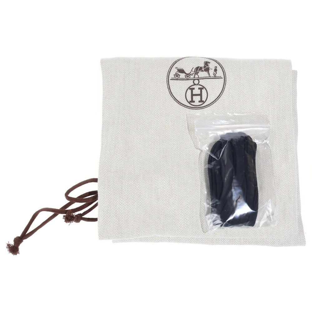 HERMES(エルメス) ゲット レオパード柄 キャンバス レザー ローカットシューズ スニーカー ブラック/ホワイト レディース
