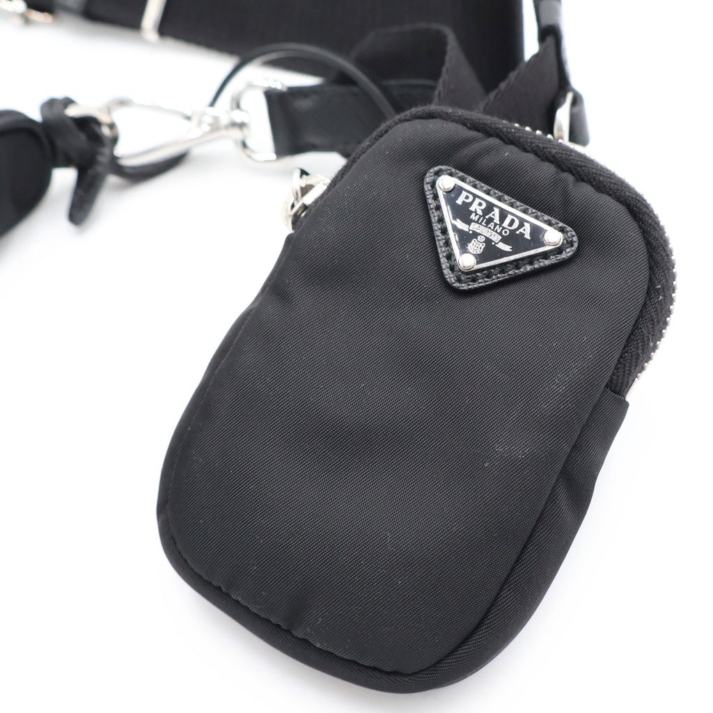 PRADA(プラダ) Re-Edition 2005 Re-Nylon リエディション リナイロン ショルダーバッグ ブラック 1BH204 シルバー金具 レディース