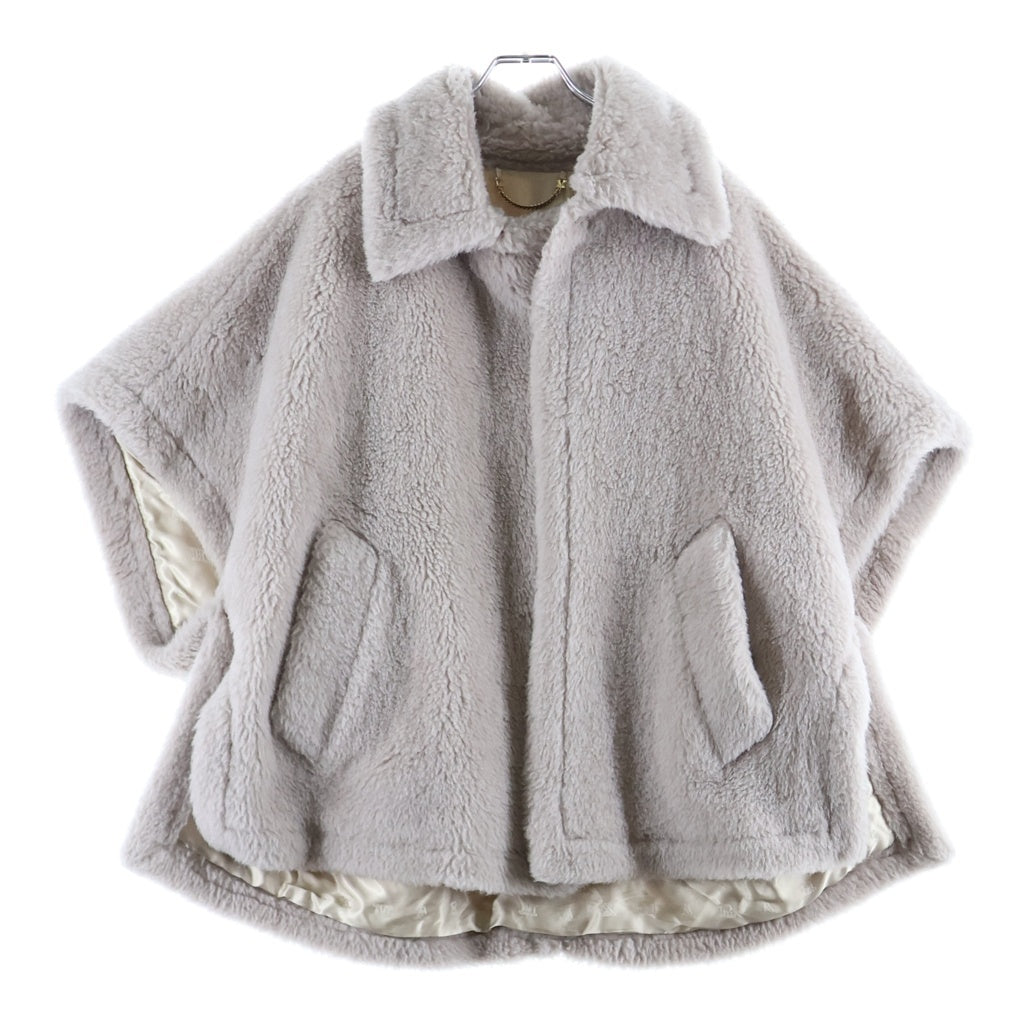 Max Mara(マックスマーラ) テディベアケープ コート サンドベージュ アルパカ×ウール レディース