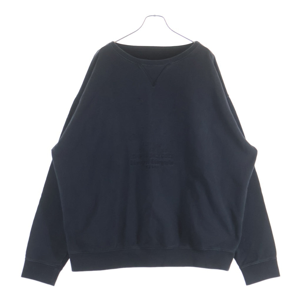 Maison Margiela(メゾンマルジェラ) 23SS ナンバリング ロゴ刺繍 クルーネック プルオーバースウェットトレーナー グレー S50GU0208 S25520 レディース