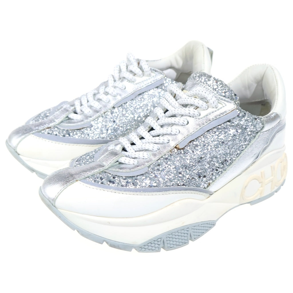 JIMMY CHOO(ジミーチュウ) グリッター スニーカー シルバー #35 レディース