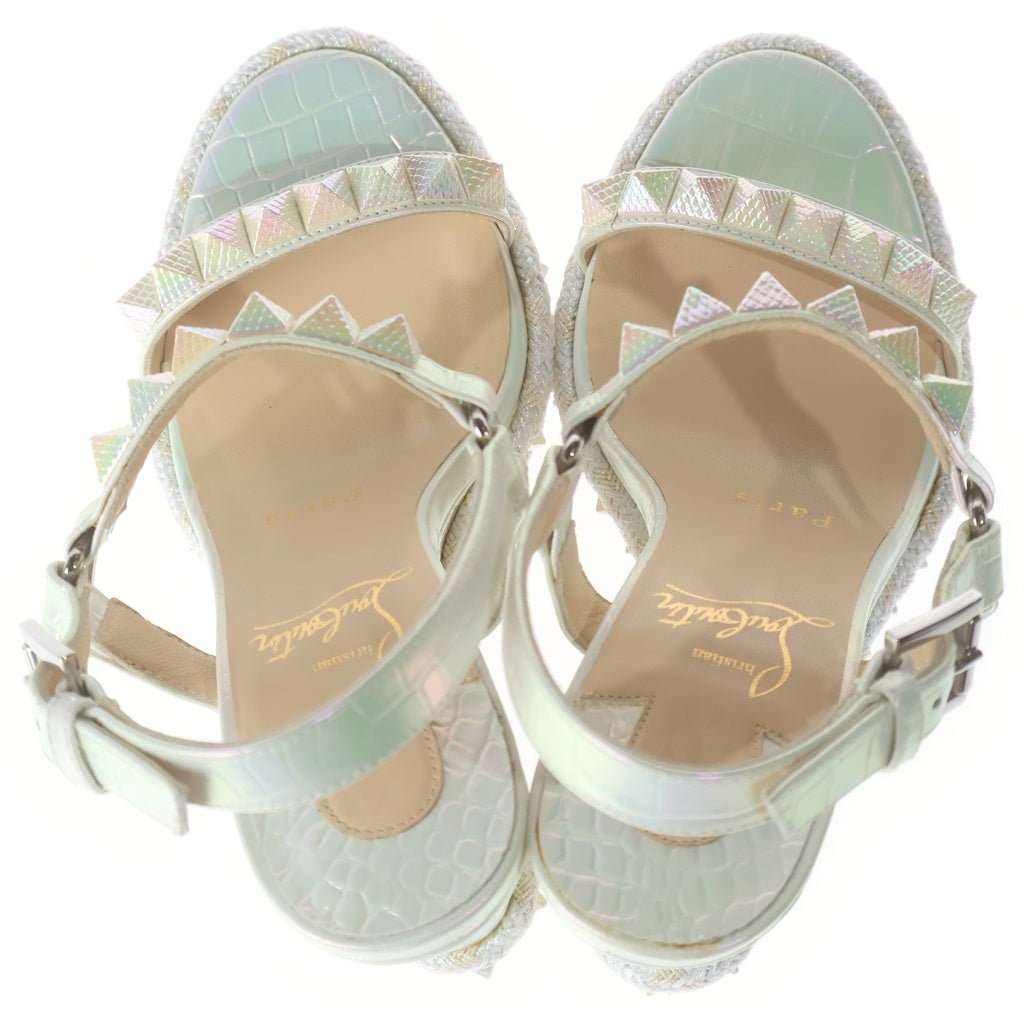 CHRISTIAN LOUBOUTIN(クリスチャンルブタン) カタクロウ ウェッジソールサンダル ホワイト #35 レディース