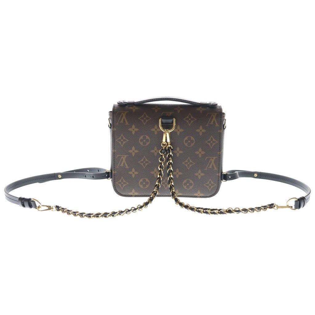 LOUIS VUITTON(ルイヴィトン) モノグラムリバース ポシェットメティス ハンドバッグ リュックサック バックパック ブラウン レザー×PVC M11941 ゴールド金具 レディース