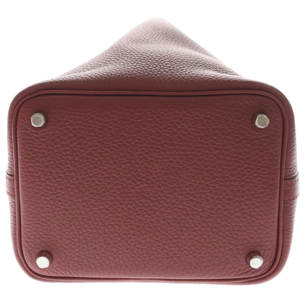 HERMES(エルメス) ピコタンロック PM ハンドバッグ ルージュ トリヨンクレマンス シルバー金具 K刻印 レディース