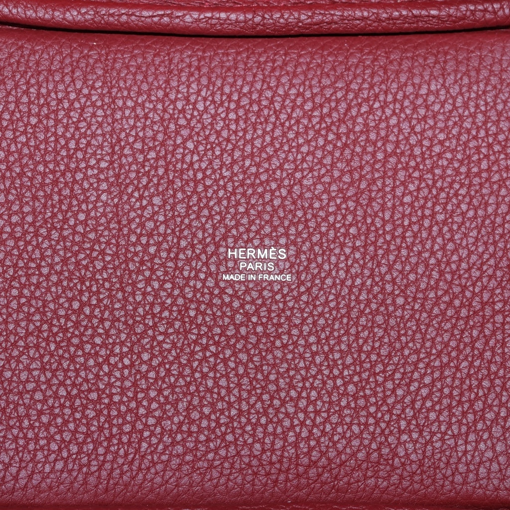 HERMES(エルメス) ピコタンロック PM ハンドバッグ ルージュ トリヨンクレマンス シルバー金具 K刻印 レディース