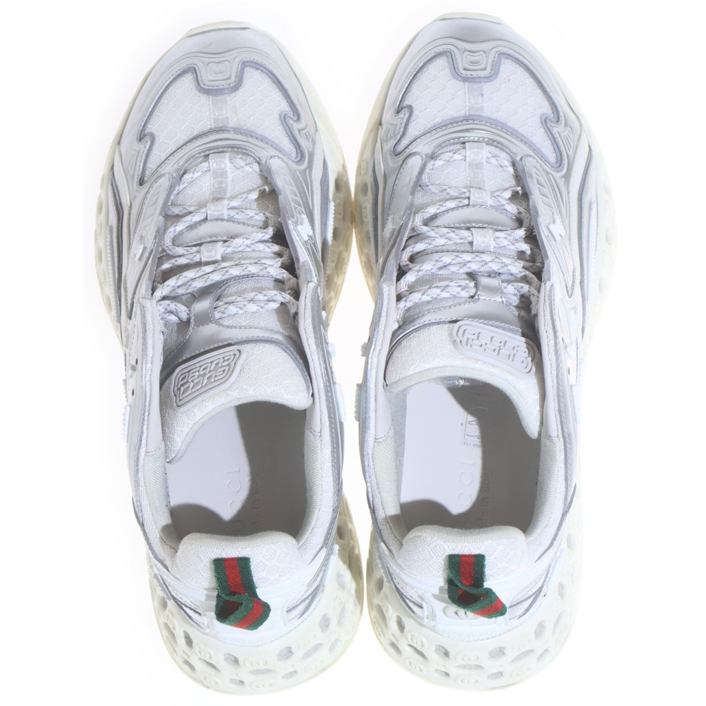 GUCCI(グッチ) cub3d キューブド レースアップ ローカットシューズ スニーカー シルバー 819709