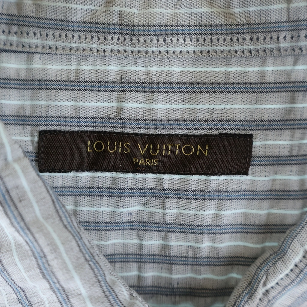 LOUIS VUITTON(ルイヴィトン) コットンストライプシャツ グレー #S