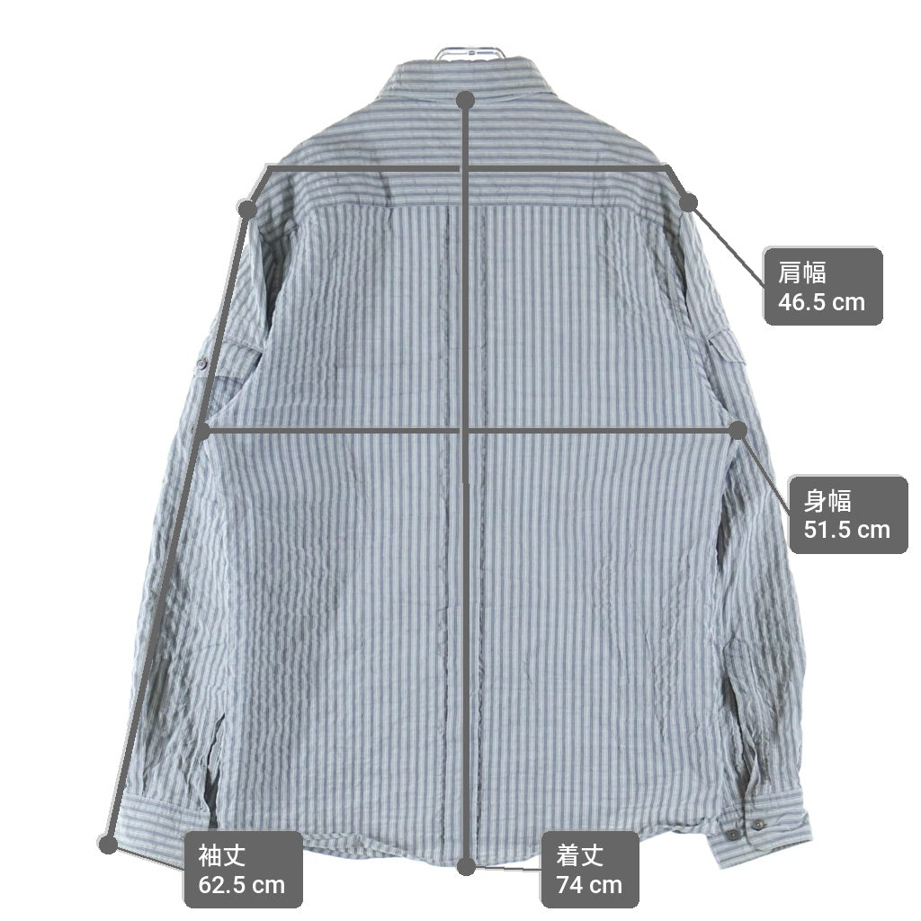 LOUIS VUITTON(ルイヴィトン) コットンストライプシャツ グレー #S