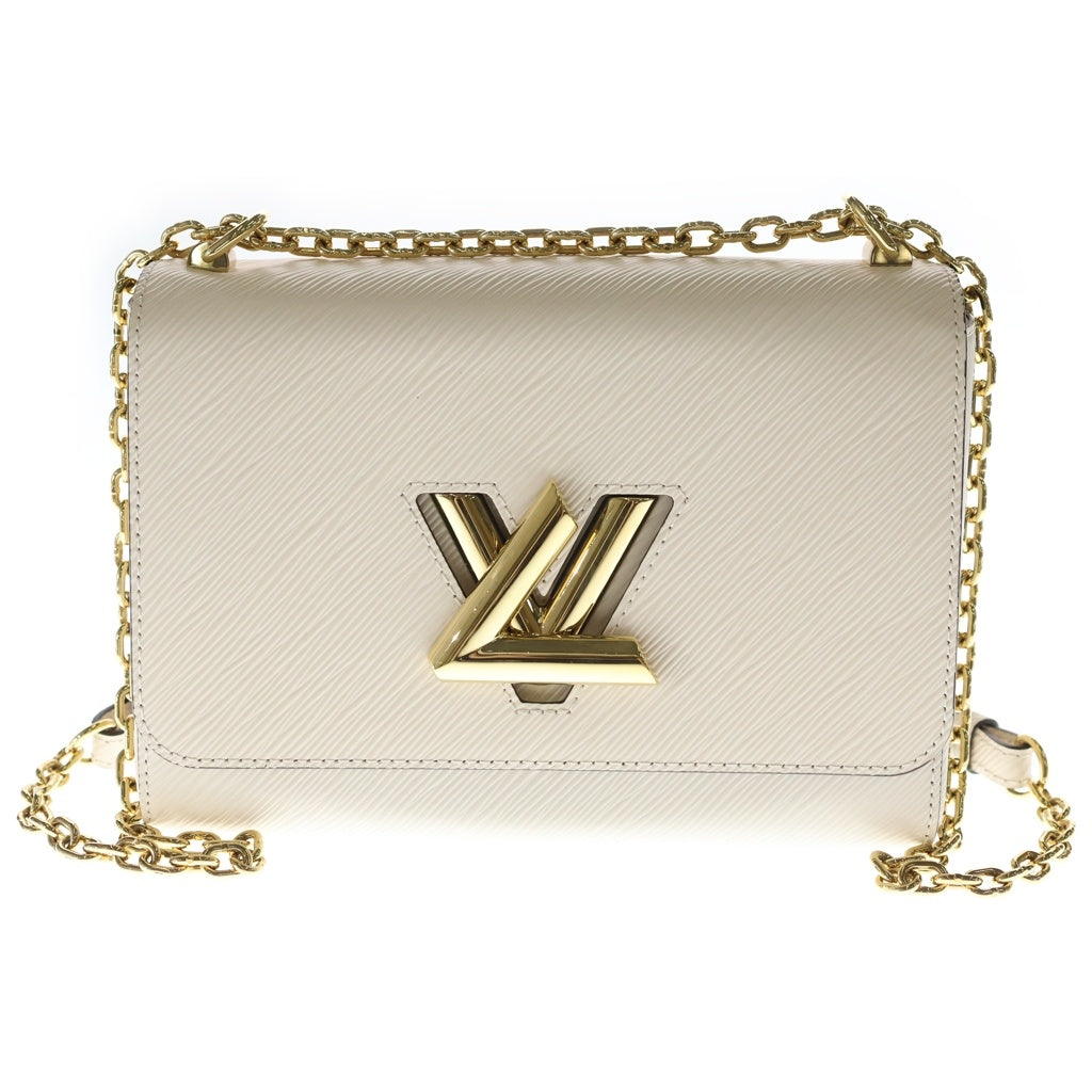 LOUIS VUITTON(ルイヴィトン) エピ ツイストMM ショルダーバッグ チェーンバッグ ハンドバッグ 2WAYバッグ ホワイト レザー M55513 ゴールド金具 レディース