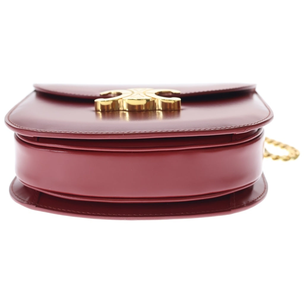 CELINE(セリーヌ) ショルダーバッグティーン ブザス トリオンフ ショルダーバッグ レッド レザー ゴールド金具 レディース