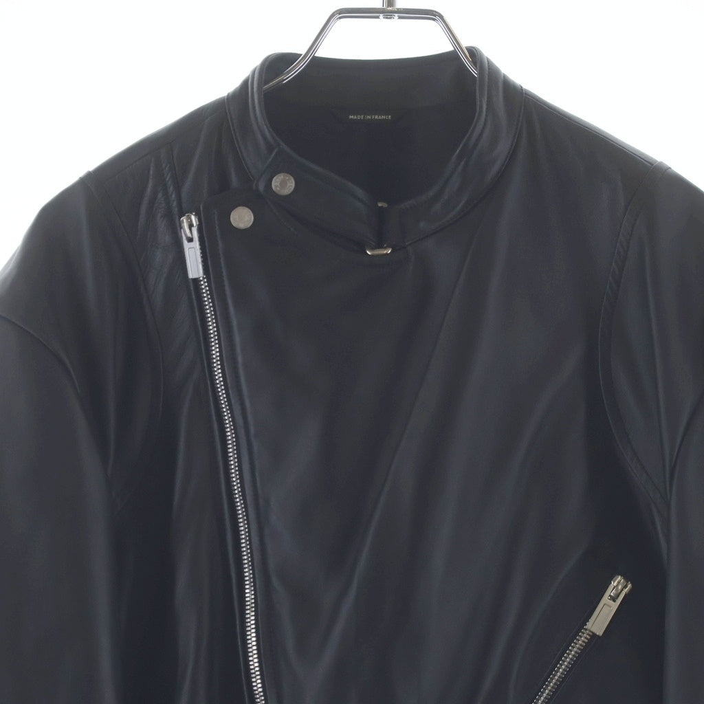 HERMES(エルメス) commande particuliere レザージャケット 羊革 ブラック S レディース