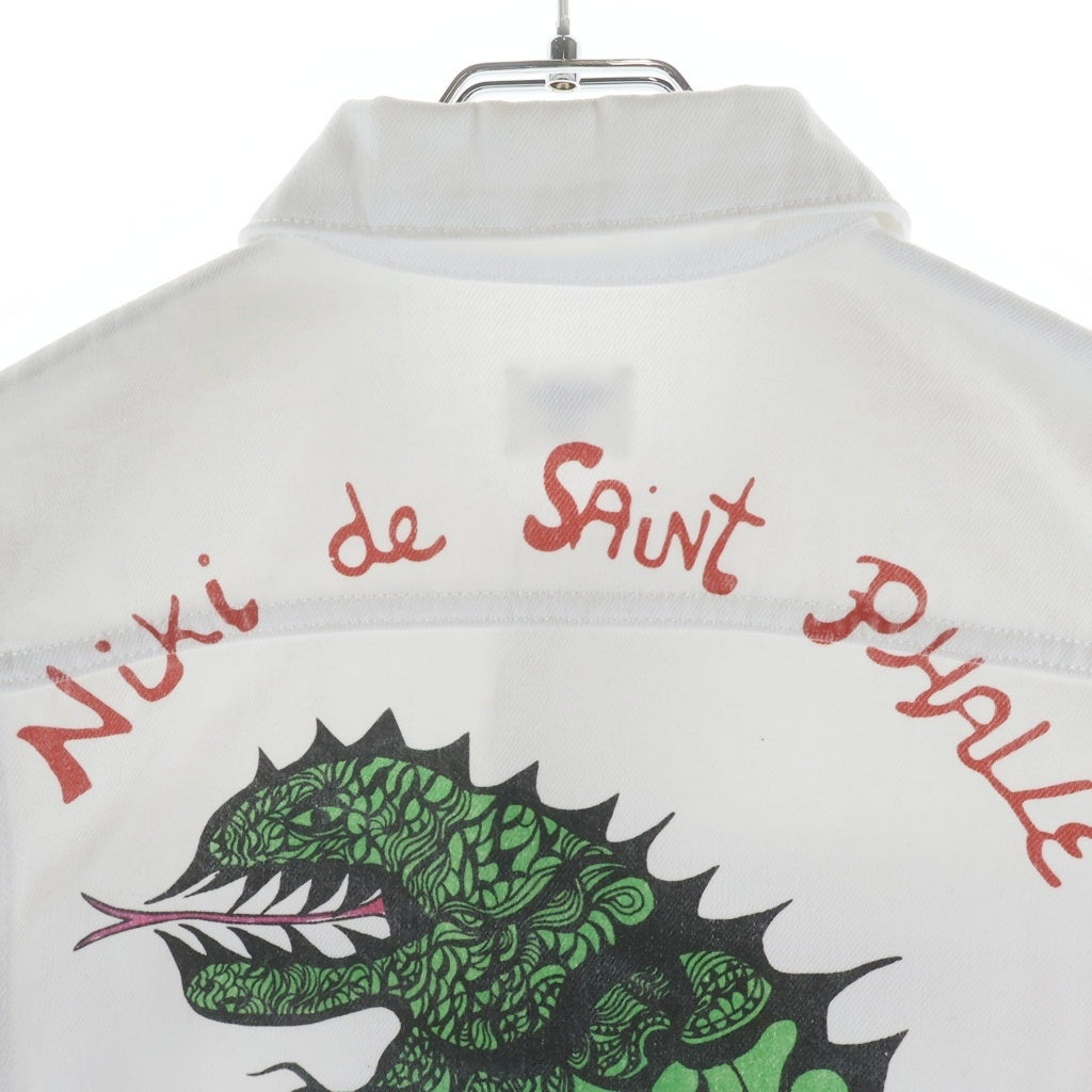 DIOR(ディオール) ×Niki de Saint Phalle Cropped Jacket Ecru ニキドサンファル クロップドジャケット エクリュ デニムジャケット ホワイト 412V11A3075 レディース