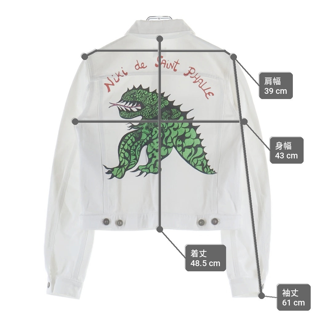 DIOR(ディオール) ×Niki de Saint Phalle Cropped Jacket Ecru ニキドサンファル クロップドジャケット エクリュ デニムジャケット ホワイト 412V11A3075 レディース