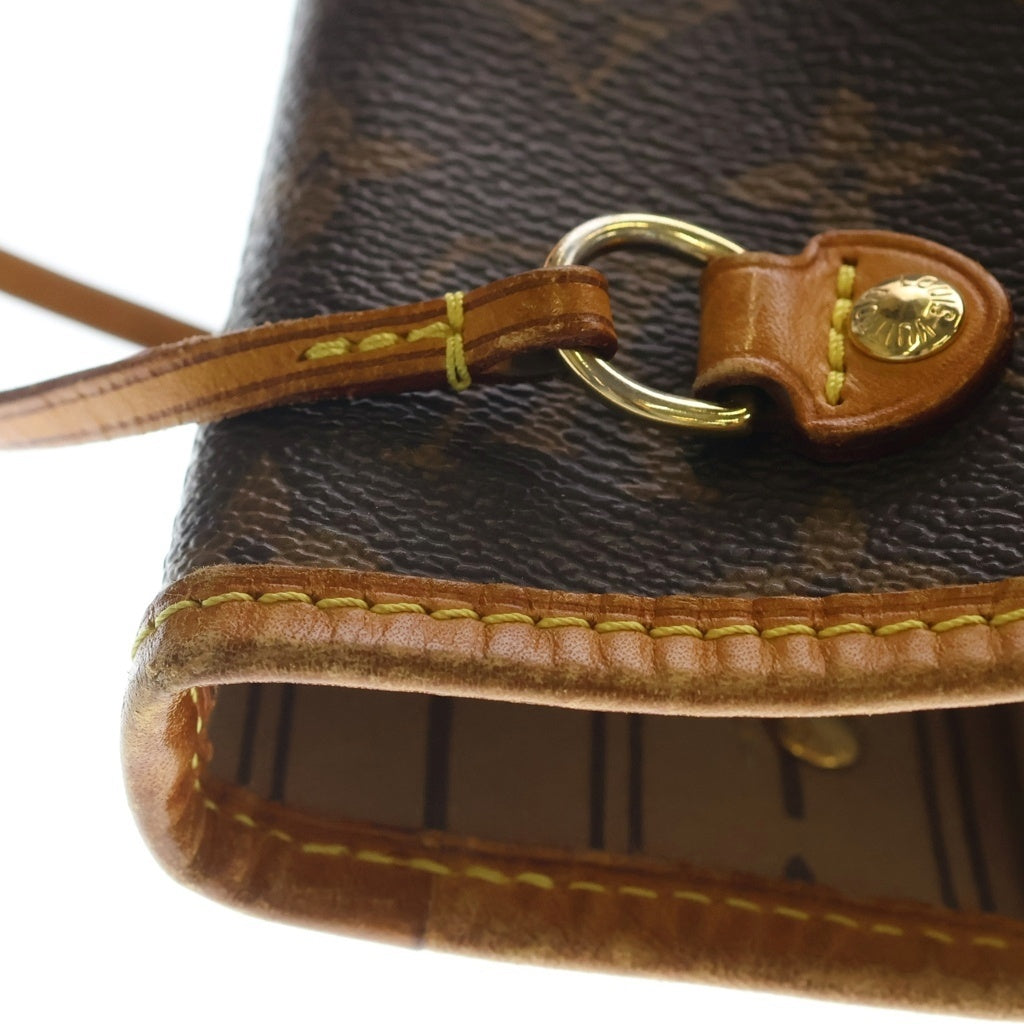 LOUIS VUITTON(ルイヴィトン) モノグラム ネヴァーフルPM ハンドバッグ トートバッグ ブラウン レザー×PVC M40155 ゴールド金具 レディース