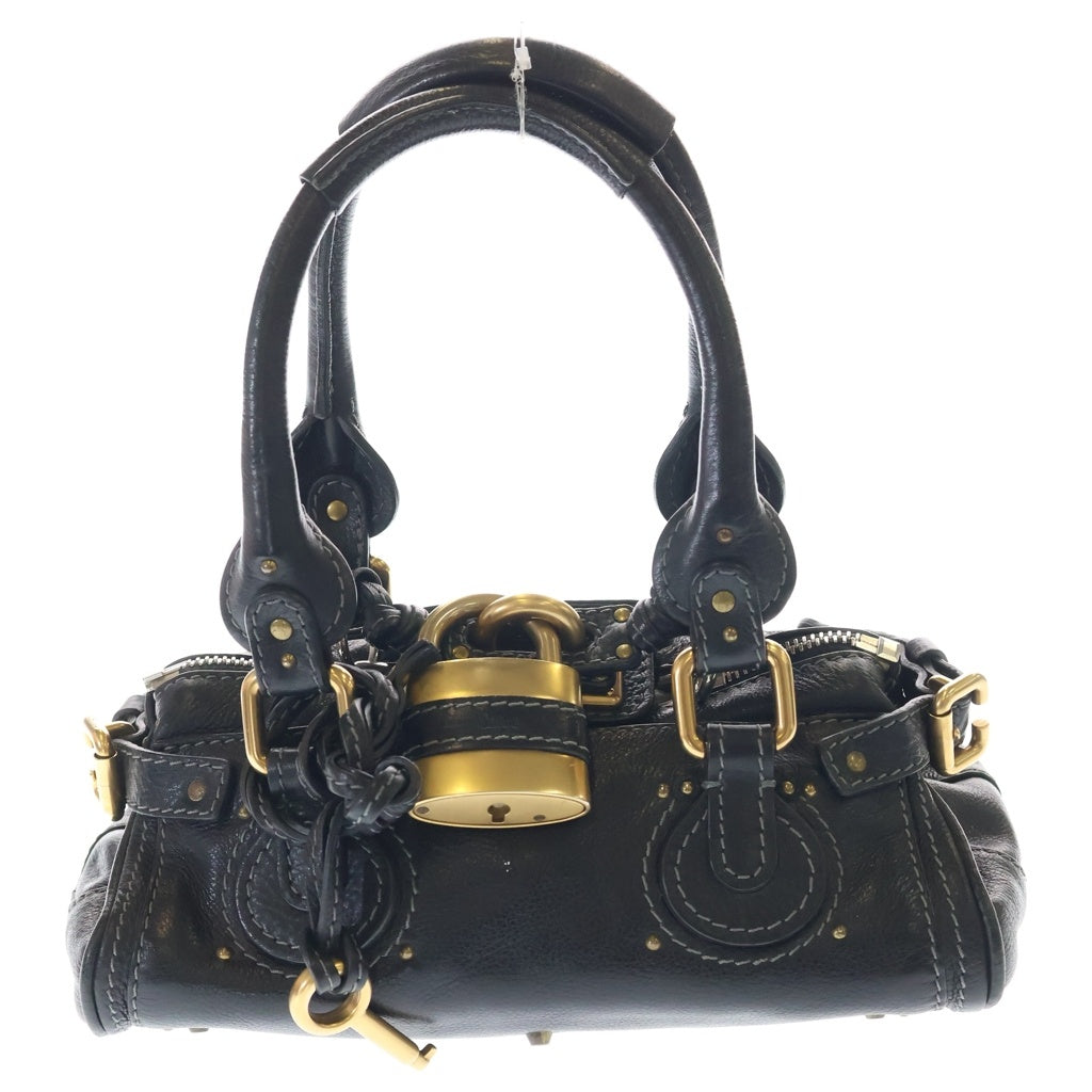 Chloe(クロエ) パディントン ハンドバッグ ブラック レザー ゴールド金具 レディース