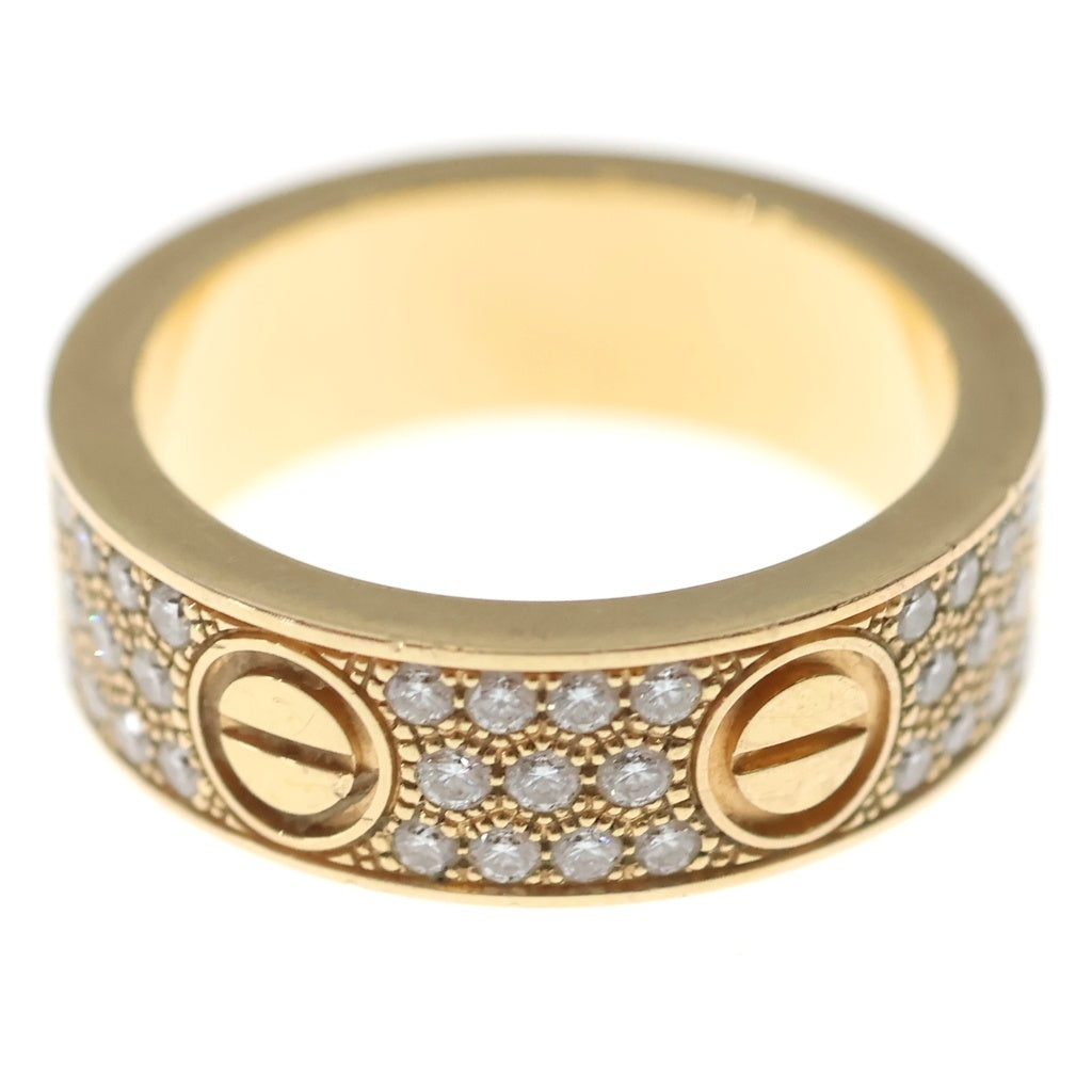 Cartier(カルティエ) ラブリング パヴェダイヤ リング 750PG ピンクゴールド 指輪 レディース