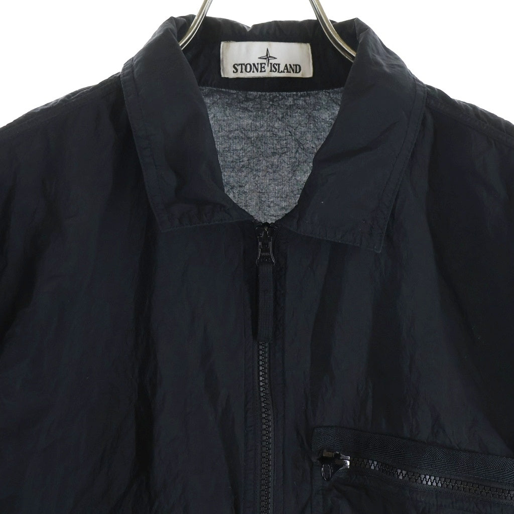 STONE ISLAND(ストーンアイランド) Nylon Metal Shirt Jacket ナイロン メタル シャツ ジャケット ワッペン ブラック 801511219