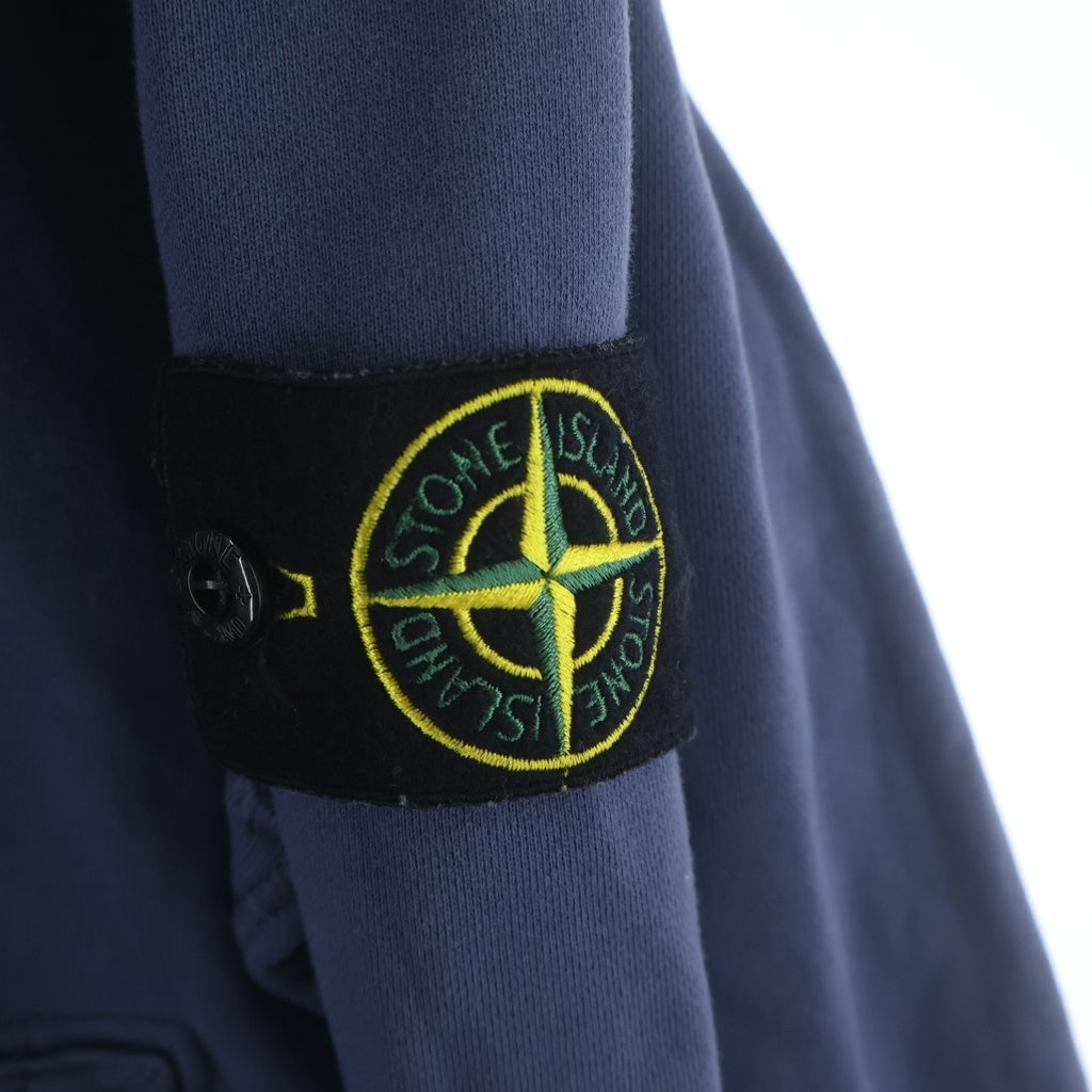 STONE ISLAND(ストーンアイランド) プルオーバー フーディー スウェット ワッペン ネイビー コットン