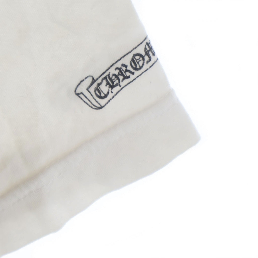 CHROME HEARTS(クロムハーツ) Side Logo サイドロゴ ホースシュー 半袖カットソー ポケット Tシャツ ホワイト コットン