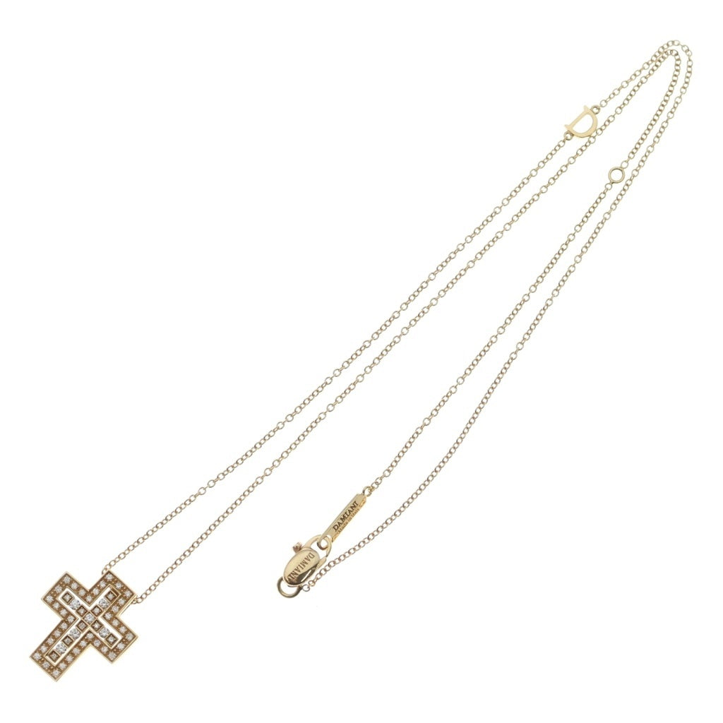 DAMIANI(ダミアーニ) ベルエポック XS ダイヤ クロス ペンダント ネックレス チェーン イエローゴールド 750YG レディース