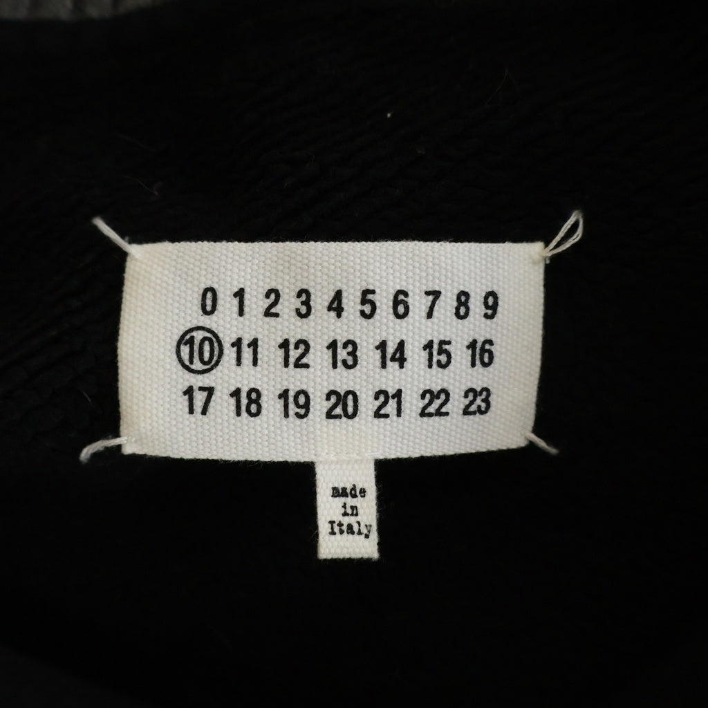 MM6 Maison Margiela(エムエムシックスメゾンマルジェラ) 10 20AW ハーフジップ ニット切り替えスウェット プルオーバー ブラック S30HB0240 レディース