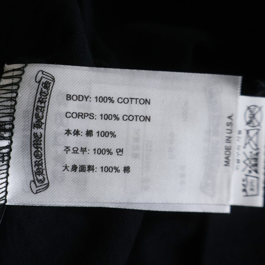 CHROME HEARTS(クロムハーツ) Neck Rogo S/S T-Shirt ネックロゴ 半袖Tシャツ カットソー コットン ブラック/ブルー