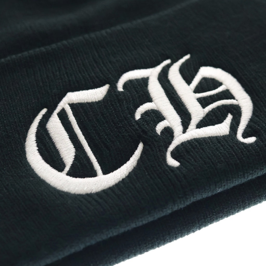 CHROME HEARTS(クロムハーツ) CH Rogo エンブロイダリー ビーニー ニット帽 ブラック