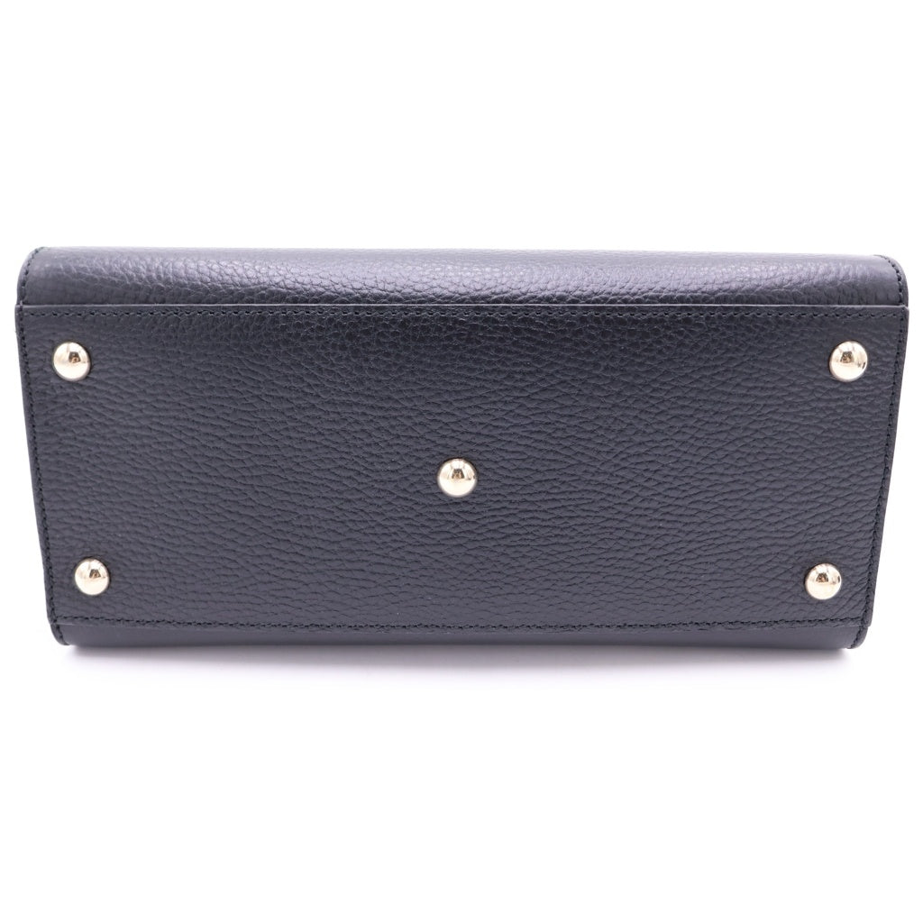GUCCI(グッチ) ソーホー 2WAYバッグ ハンドバッグ ショルダーバッグ ブラック レザー 607722 ゴールド金具 レディース
