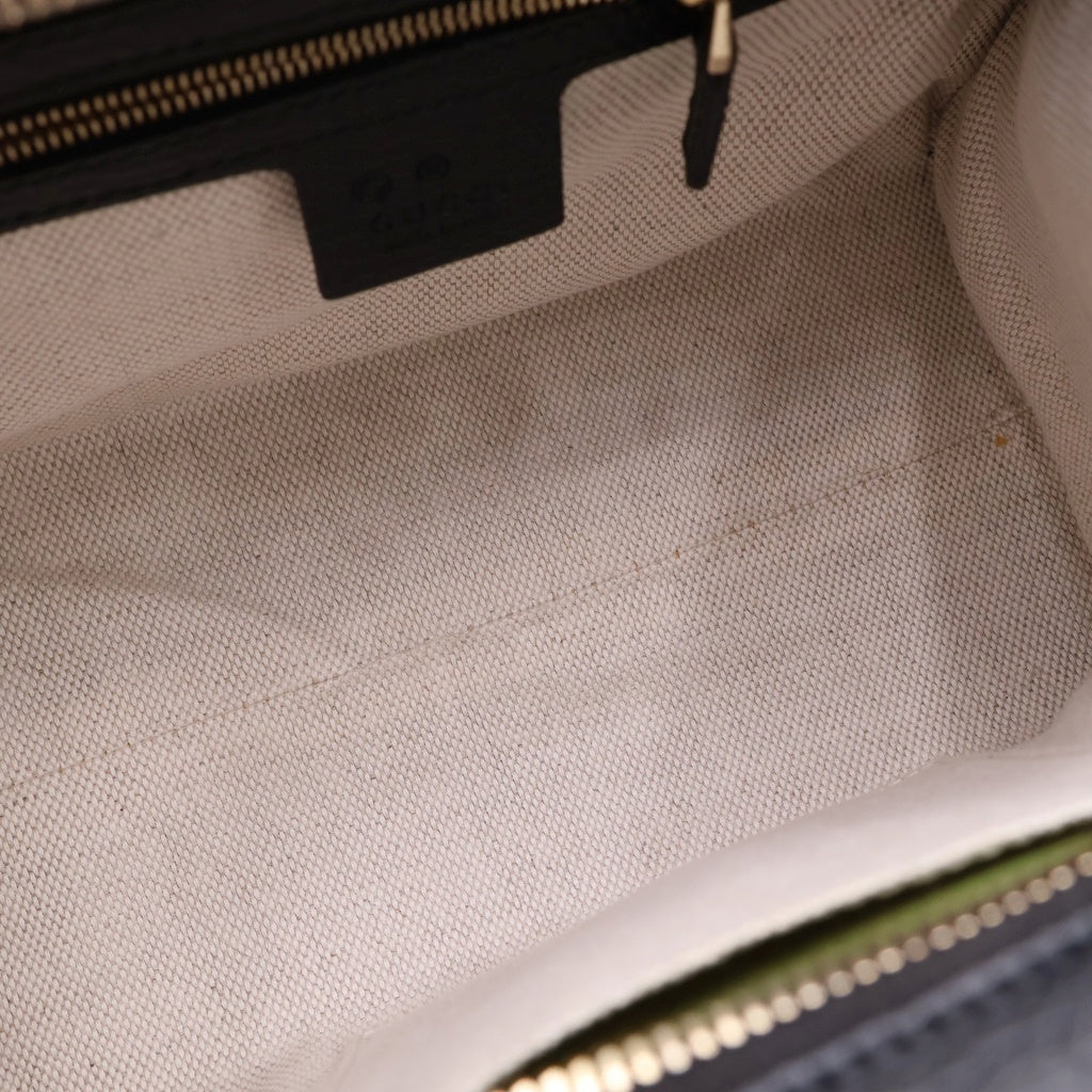 GUCCI(グッチ) ソーホー 2WAYバッグ ハンドバッグ ショルダーバッグ ブラック レザー 607722 ゴールド金具 レディース