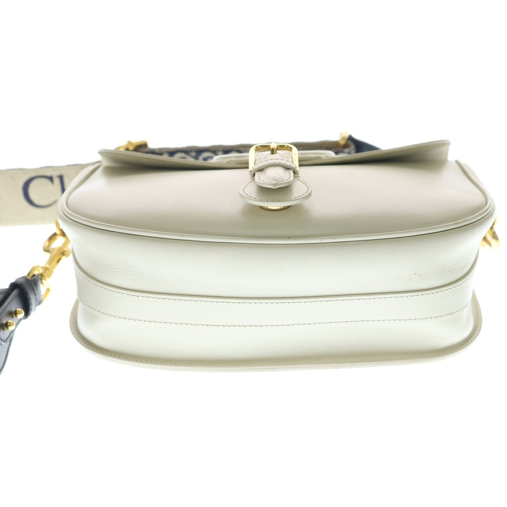 DIOR(ディオール) ボビー ラージ ショルダーバッグ CDロゴ レザー ゴールド金具 ホワイト M9320UMOB レディース