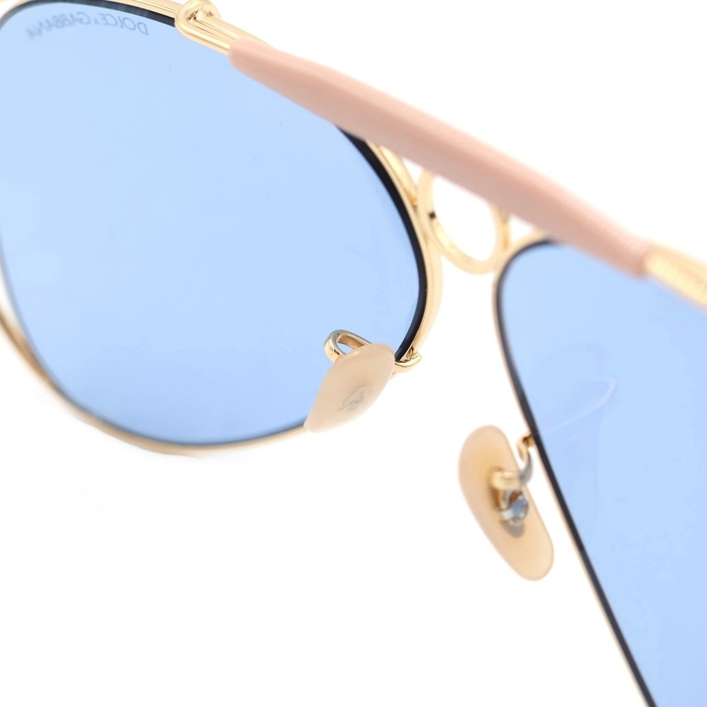 Ray Ban(レイバン) ×DOLCE&GABBANA THE SHOOTER ドルチェアンドガッバーナ サングラス アイウェア メガネ 眼鏡 カラーレンズ メタル ゴールド/ライトブルー RB3138M レディース