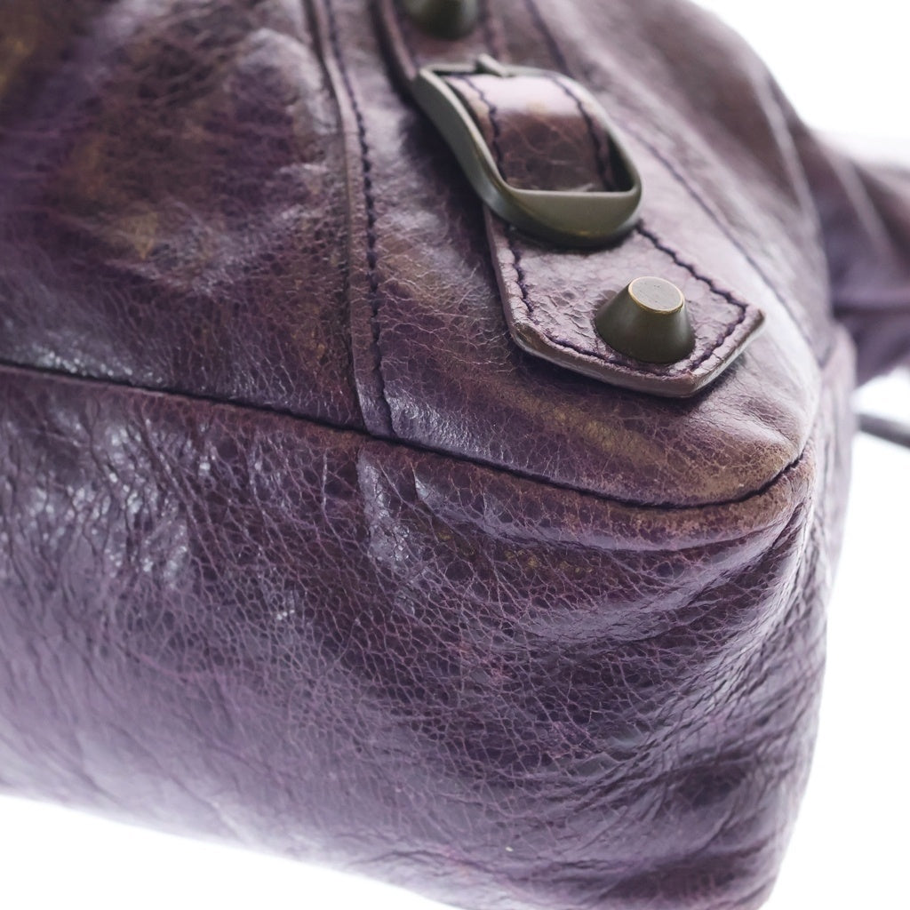 BALENCIAGA(バレンシアガ) ザ ファースト レザー 2WAY ハンドバッグ ショルダーバッグ パープル 103208 レディース