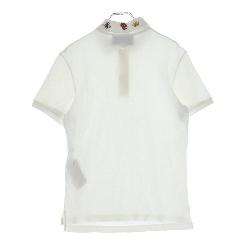 GUCCI(グッチ) 刺繍ポロシャツ ホワイト コットン #XS 523059 レディース