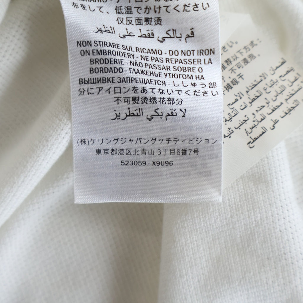 GUCCI(グッチ) 刺繍ポロシャツ ホワイト コットン #XS 523059 レディース