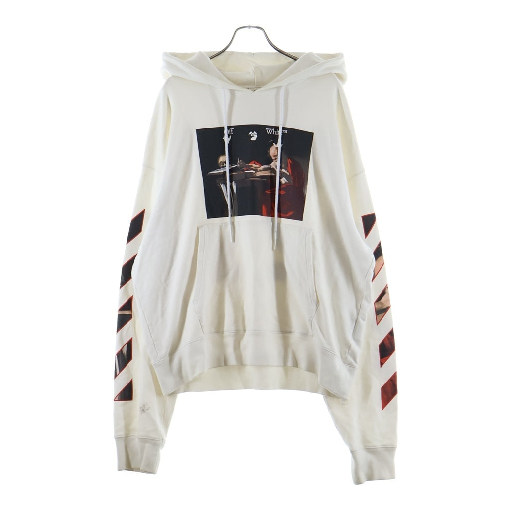 OFF-WHITE(オフホワイト) プリントプルーオーバーフーディー パーカー ホワイト #XL