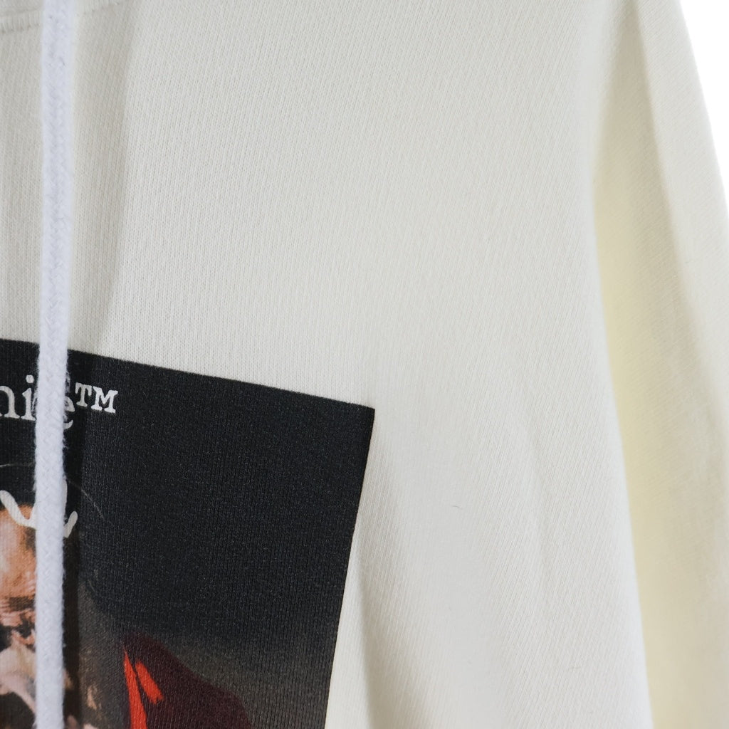 OFF-WHITE(オフホワイト) プリントプルーオーバーフーディー パーカー ホワイト #XL