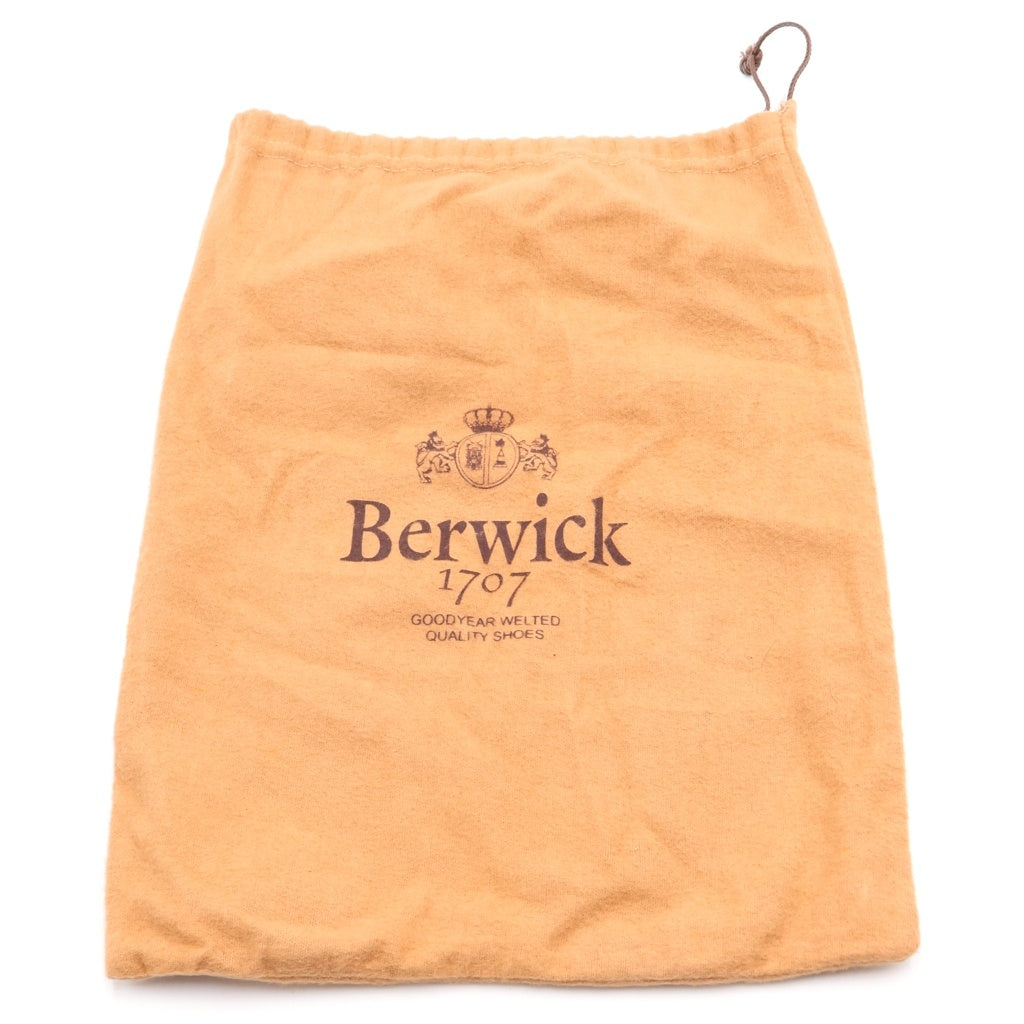 Berwick1707(バーウィック1707) プレーントゥ レザードレスシューズ ブラック #UK7