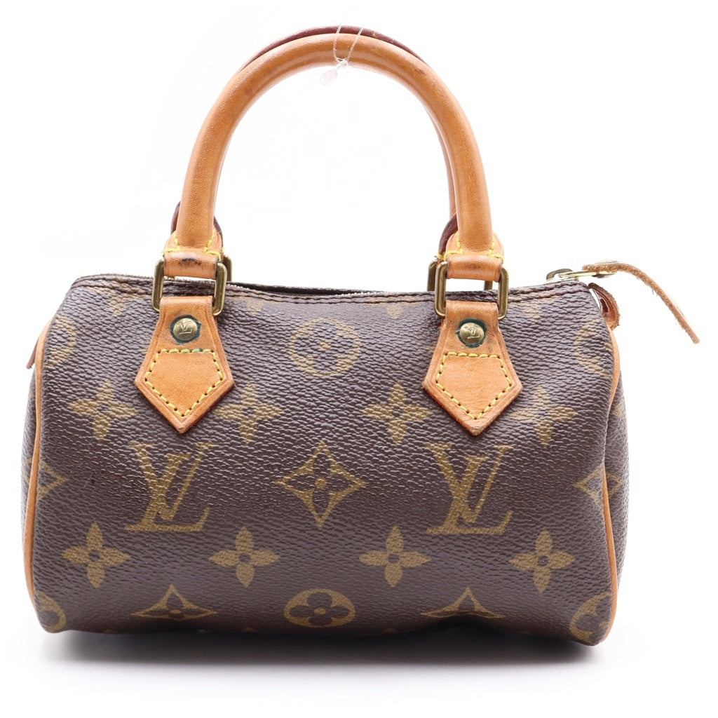 LOUIS VUITTON(ルイヴィトン) モノグラム ミニスピーディ PVC レザー ハンドバッグ ミニバッグ ポーチ ブラウン M41534 レディース